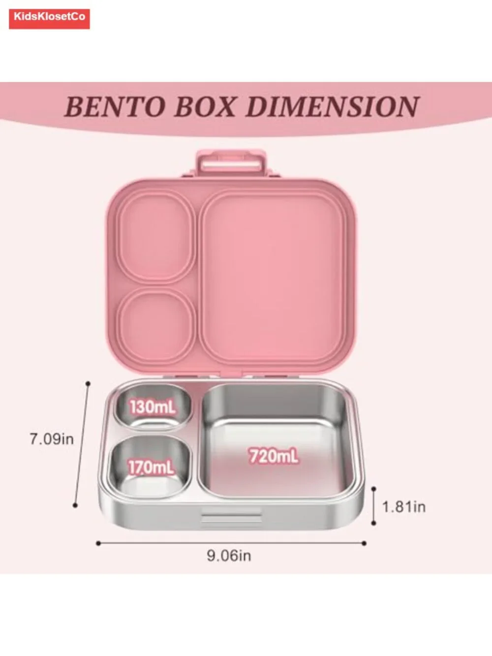 Stainless Steel Bento Lunch Box with Insulated Soup Thermo, Leak-Proof,